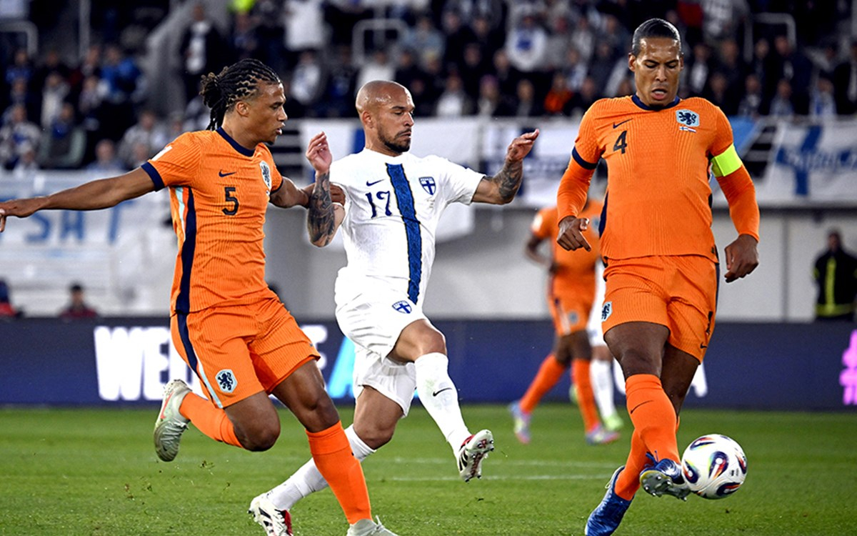 Hollanda ve Finlandiya milli takımları UEFA elemeleri maçını izlerken