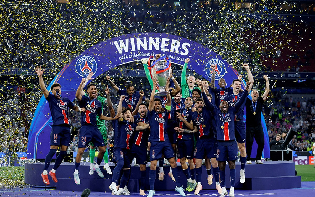 Paris Saint-Germain Şampiyonlar Ligi şampiyonu, Dembele ve Desire Doue sevincini yaşıyor